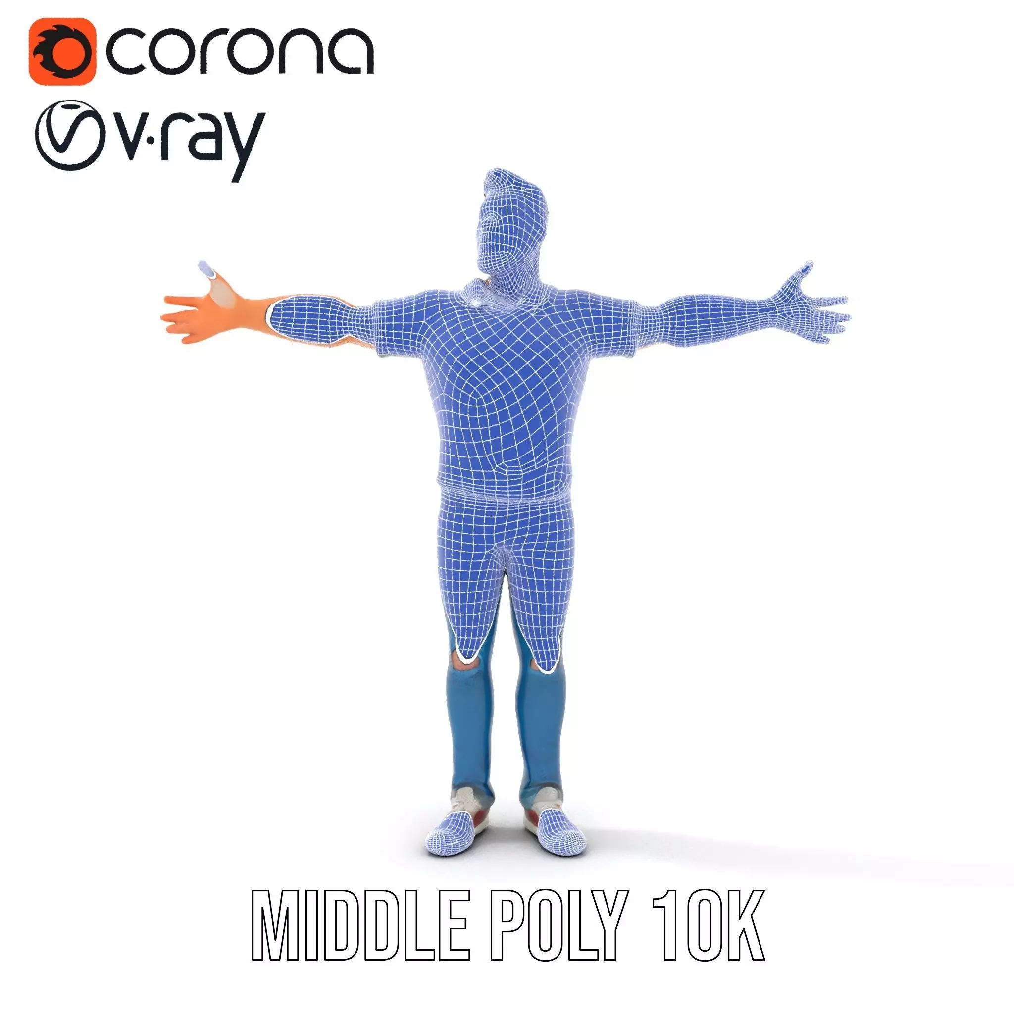 Casual Male Character Model Pack with Jeans and Polo Shirt Low-poly 3D model_25