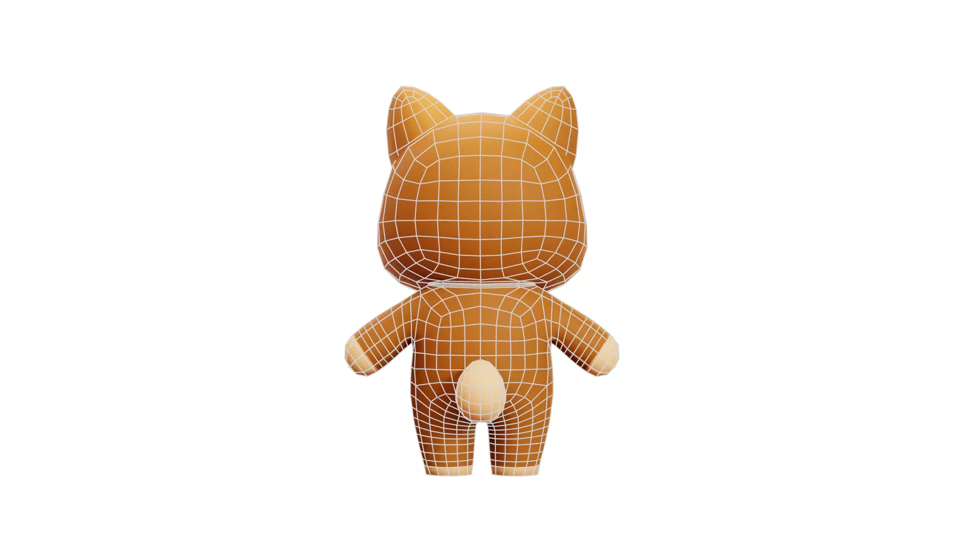   Cartoon  Dog Character Shiba  Chibi Kawaii Low-poly 3D model_8