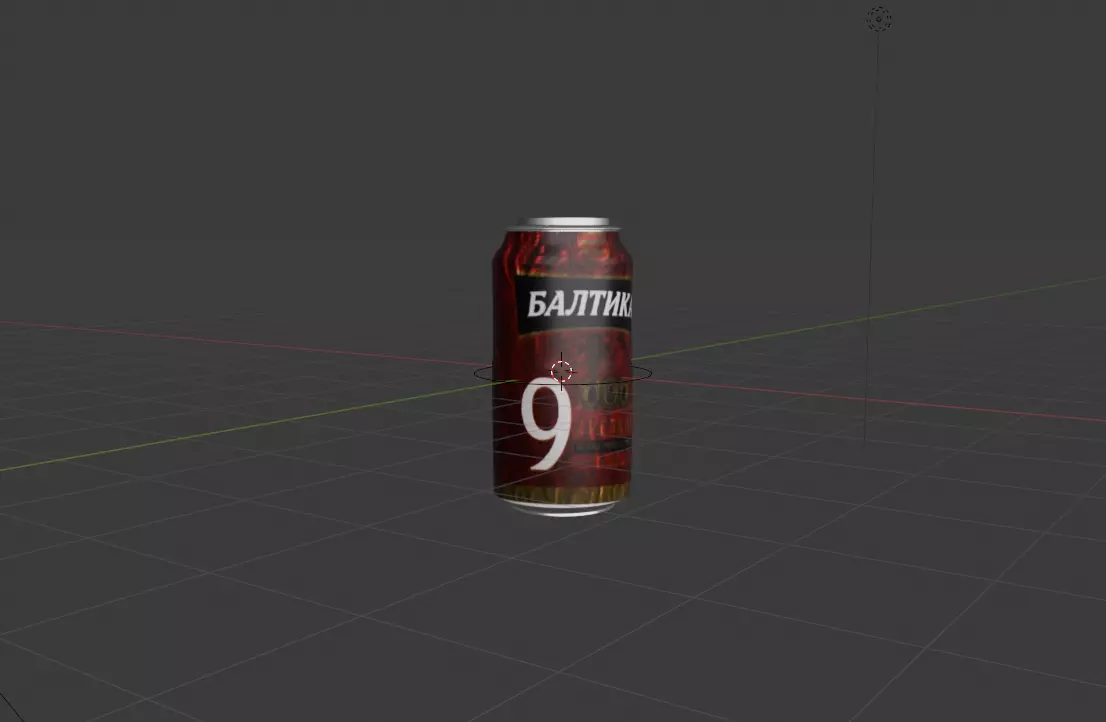 Baltika 9 Can Beer Low-poly 3D model_3