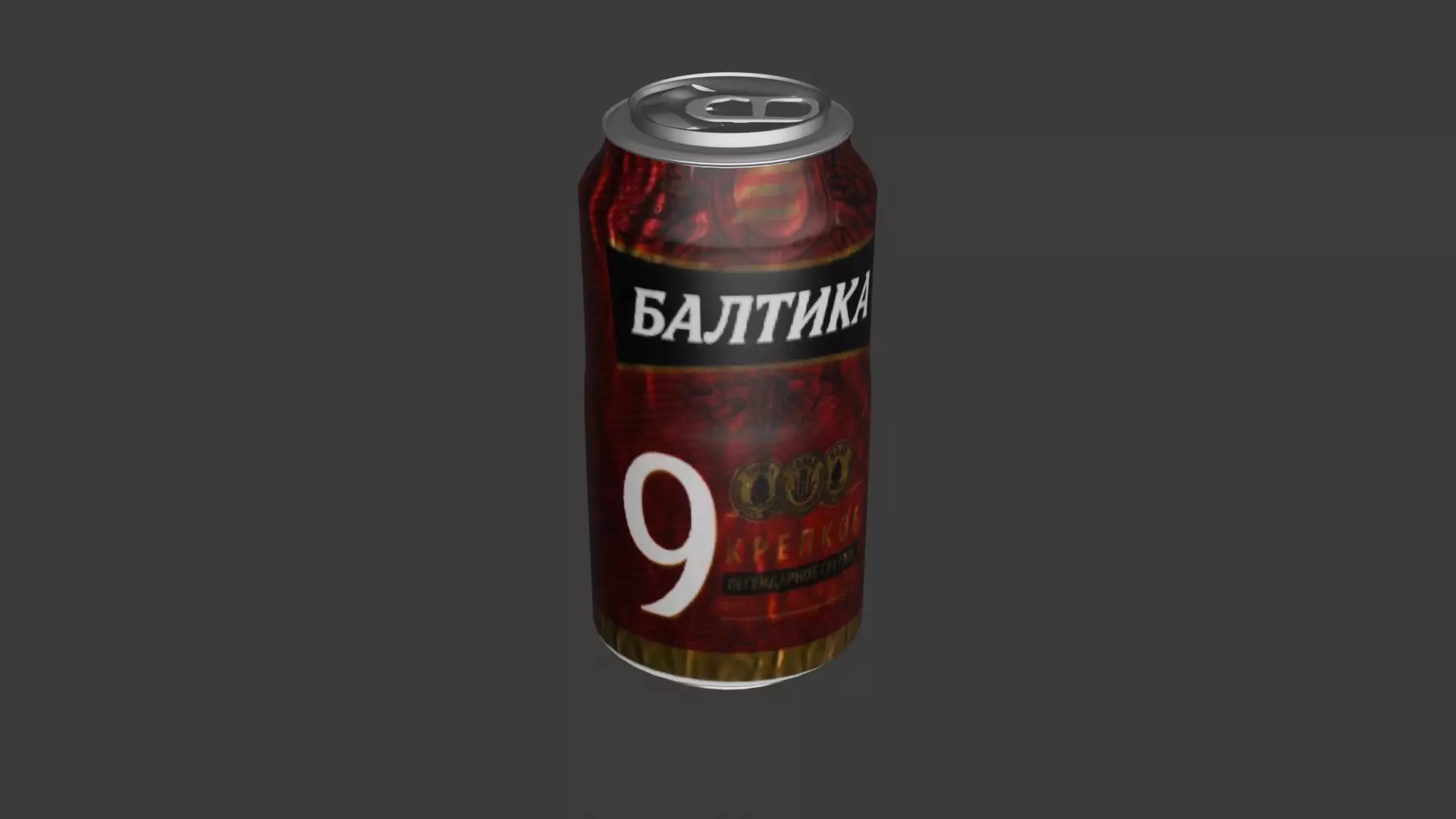 Baltika 9 Can Beer Low-poly 3D model_0