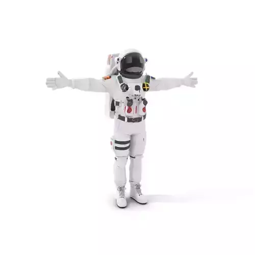 Astronaut Suit Model Pack with Patches and Details Low-poly 3D model