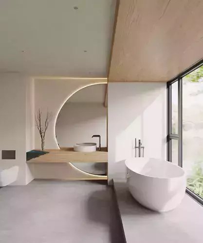 modern bathroom interior scenes 09