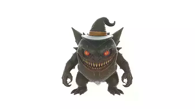  Halloween Gengar Spooky Pokemon with Witch Hat