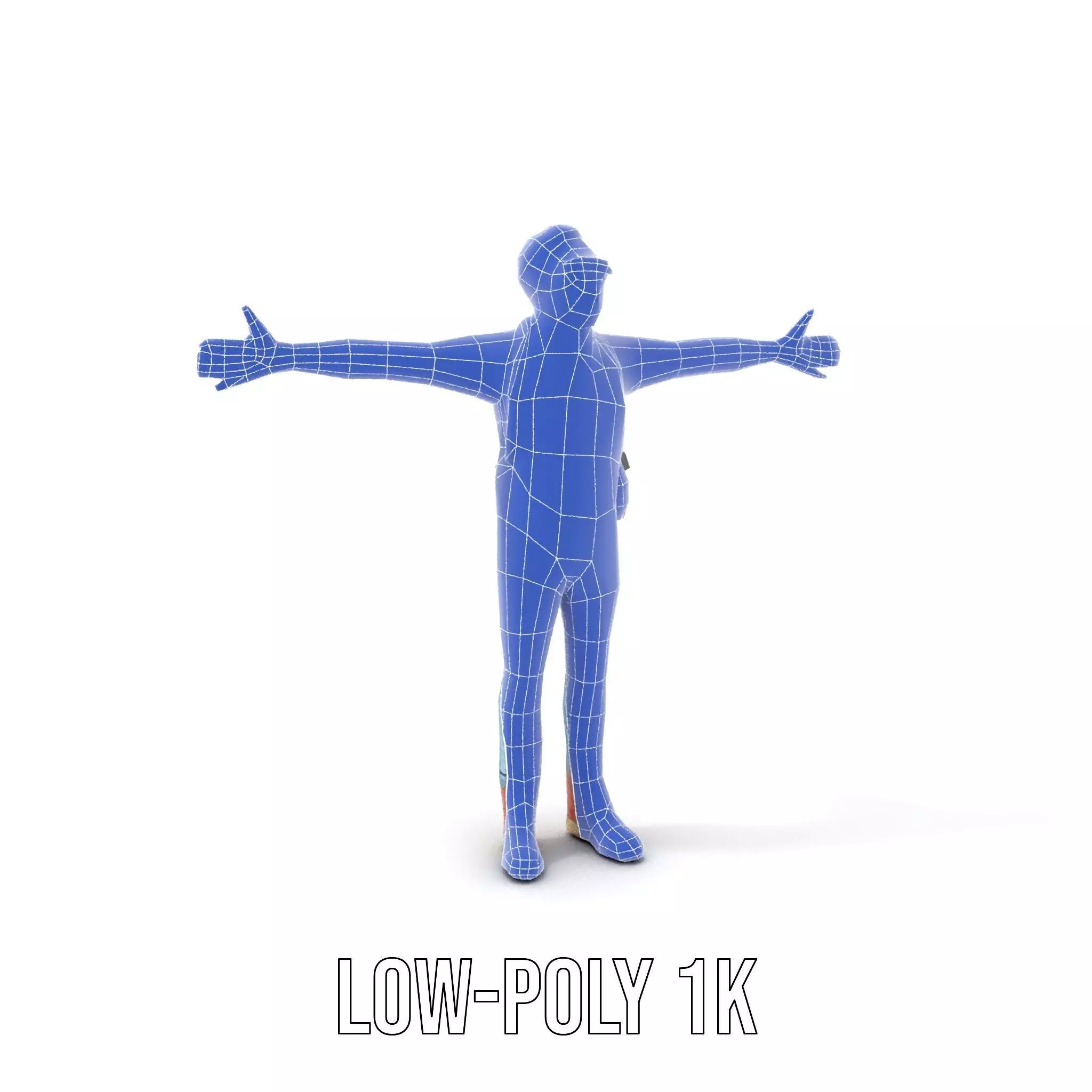 Fashionable Man Character Model Pack with Accessories Low-poly 3D model_23