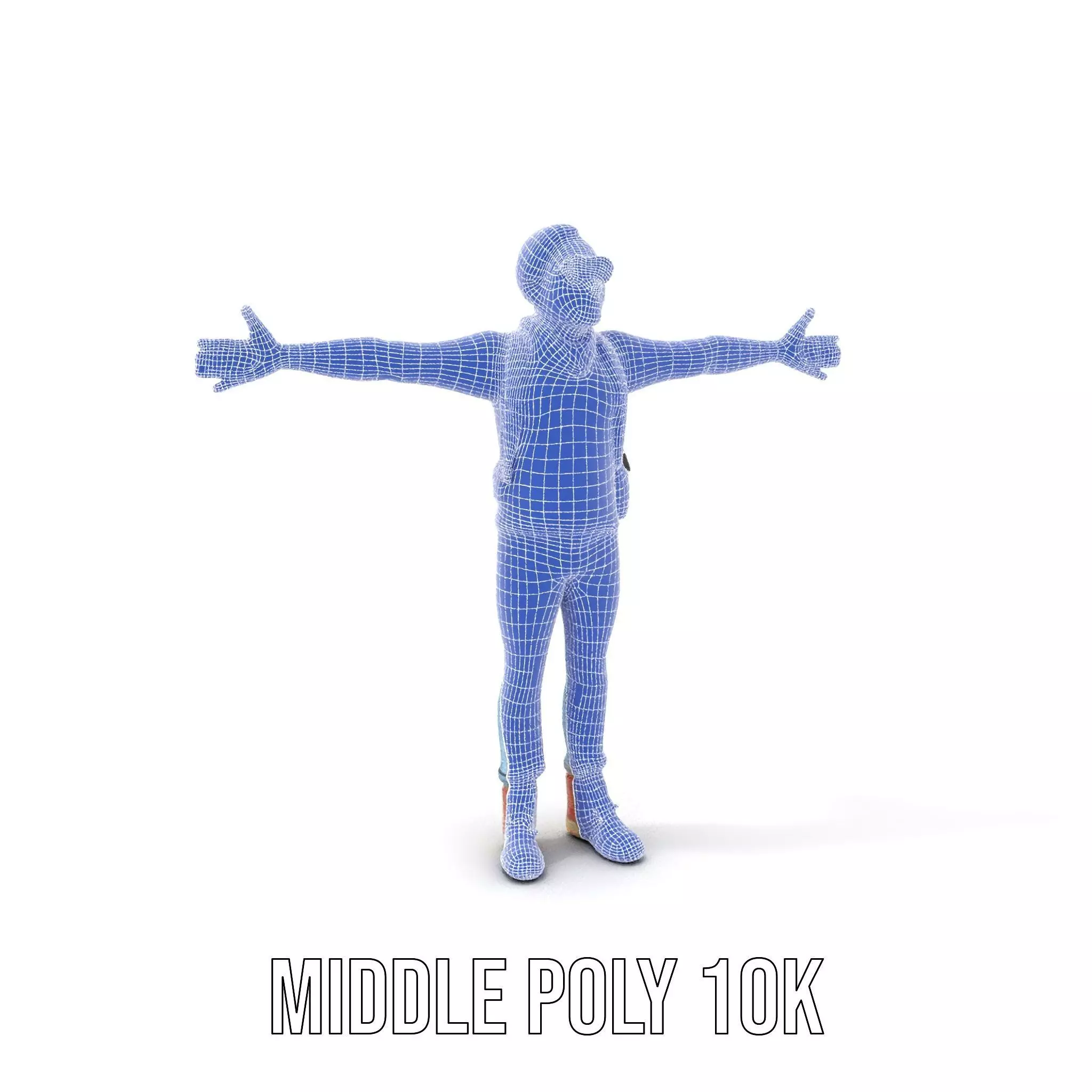 Fashionable Man Character Model Pack with Accessories Low-poly 3D model_28