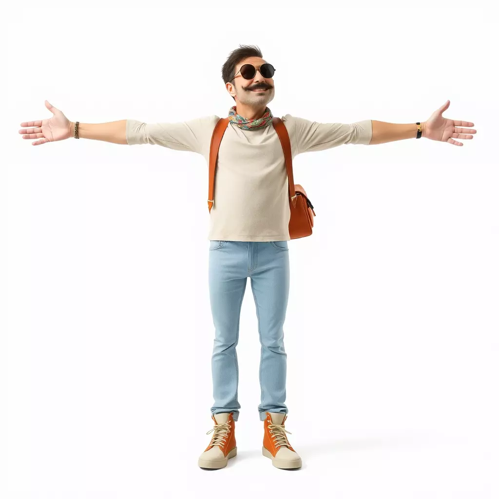 Fashionable Man Character Model Pack with Accessories Low-poly 3D model_3