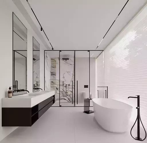 modern bathroom interior scenes 14 3D model