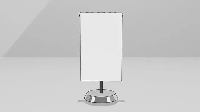 Tabletop Banner Flag Stand 3D Model 3D model