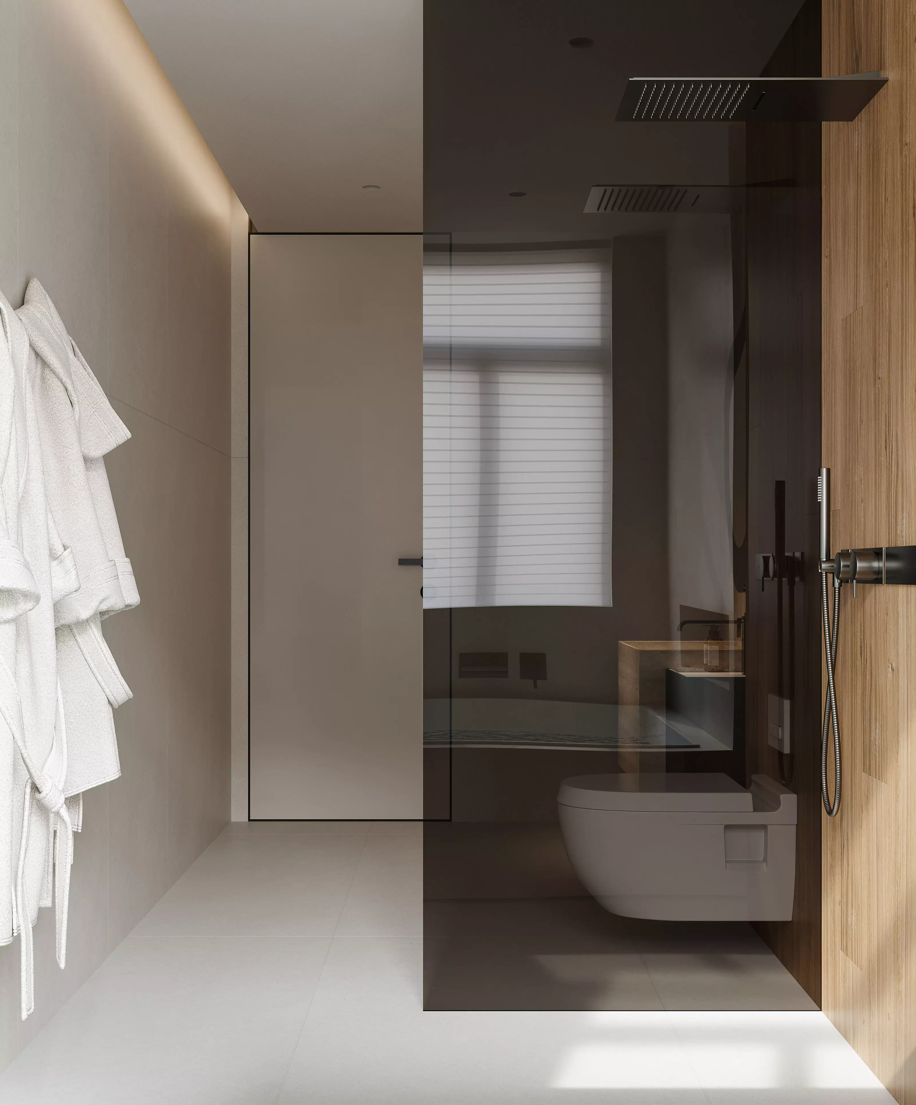 modern bathroom interior scenes 20 3D model_2