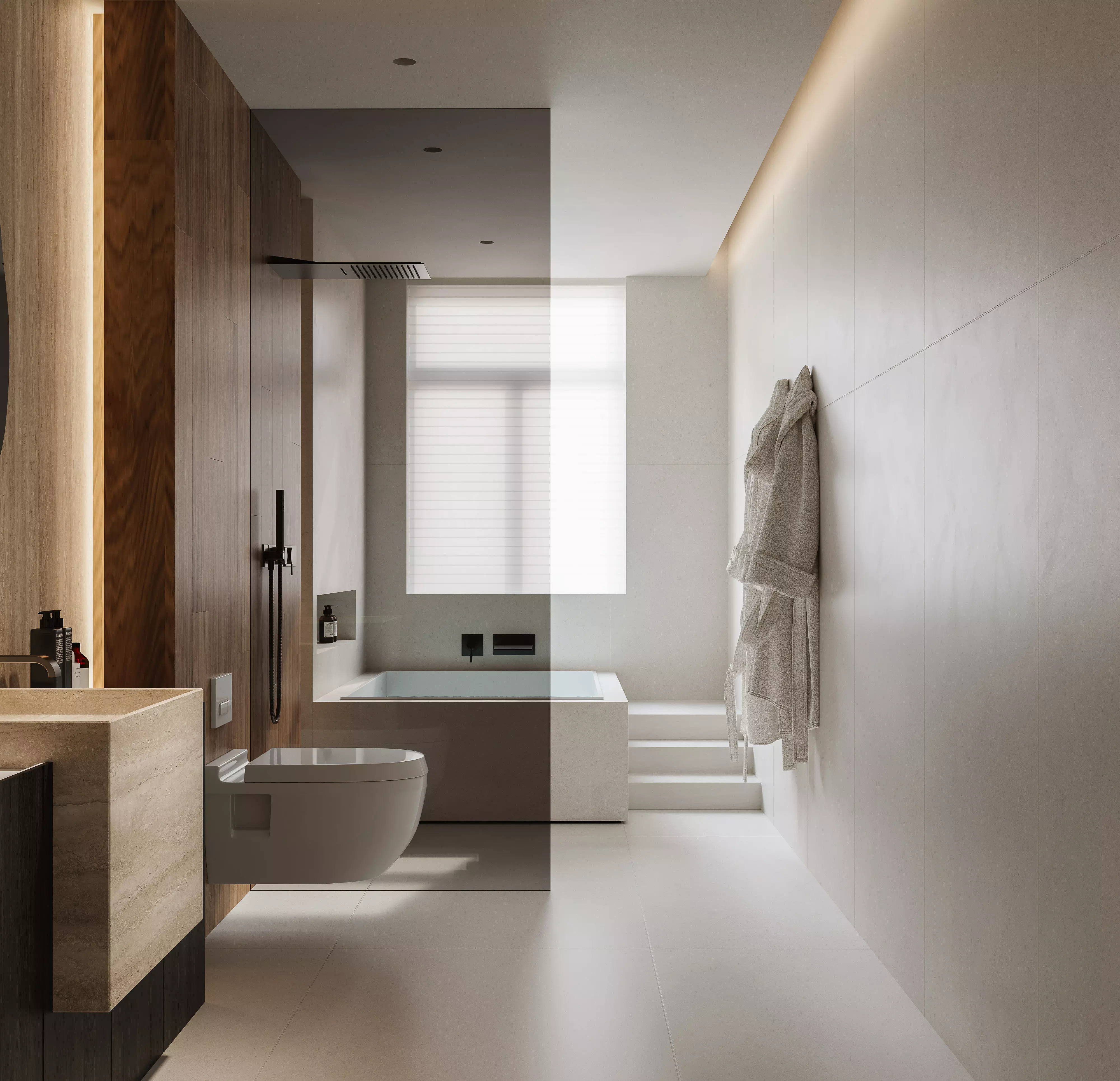 modern bathroom interior scenes 20 3D model_0