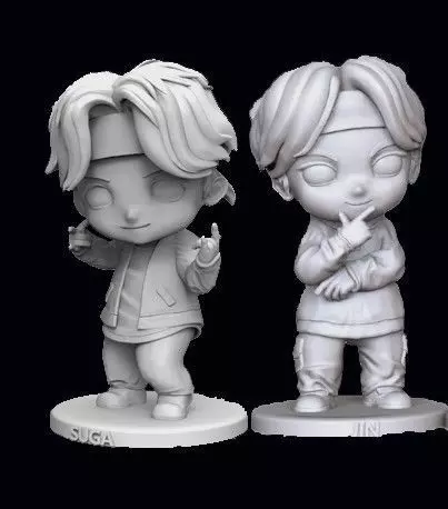 BTS Chibi Figures Collection 3D print model_1