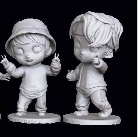 BTS Chibi Figures Collection 3D print model_3