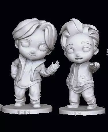 BTS Chibi Figures Collection 3D print model_2