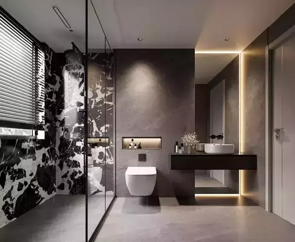 modern bathroom interior scenes 24
