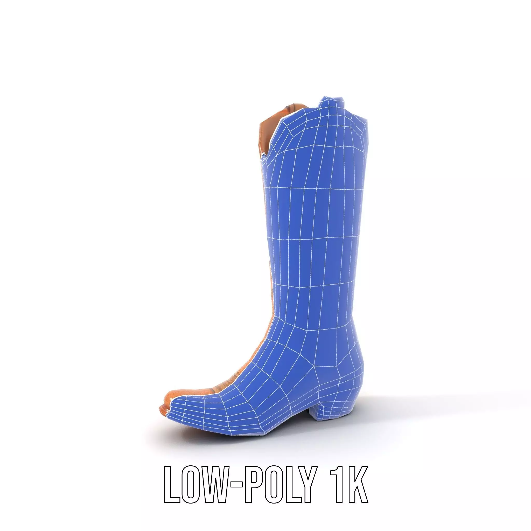 Cowboy Boot with Embroidery Model Pack Low-poly 3D model_23