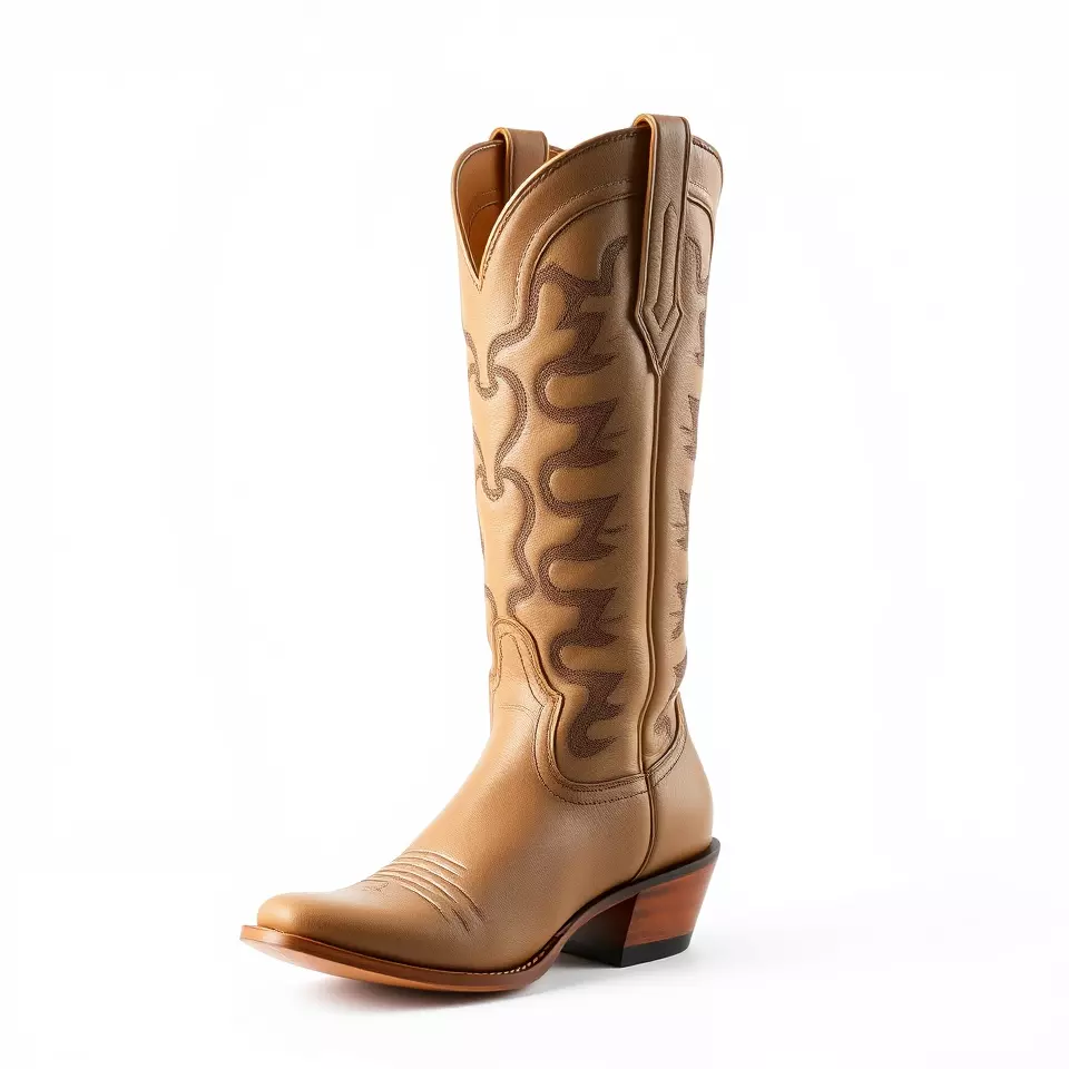 Cowboy Boot with Embroidery Model Pack Low-poly 3D model_3