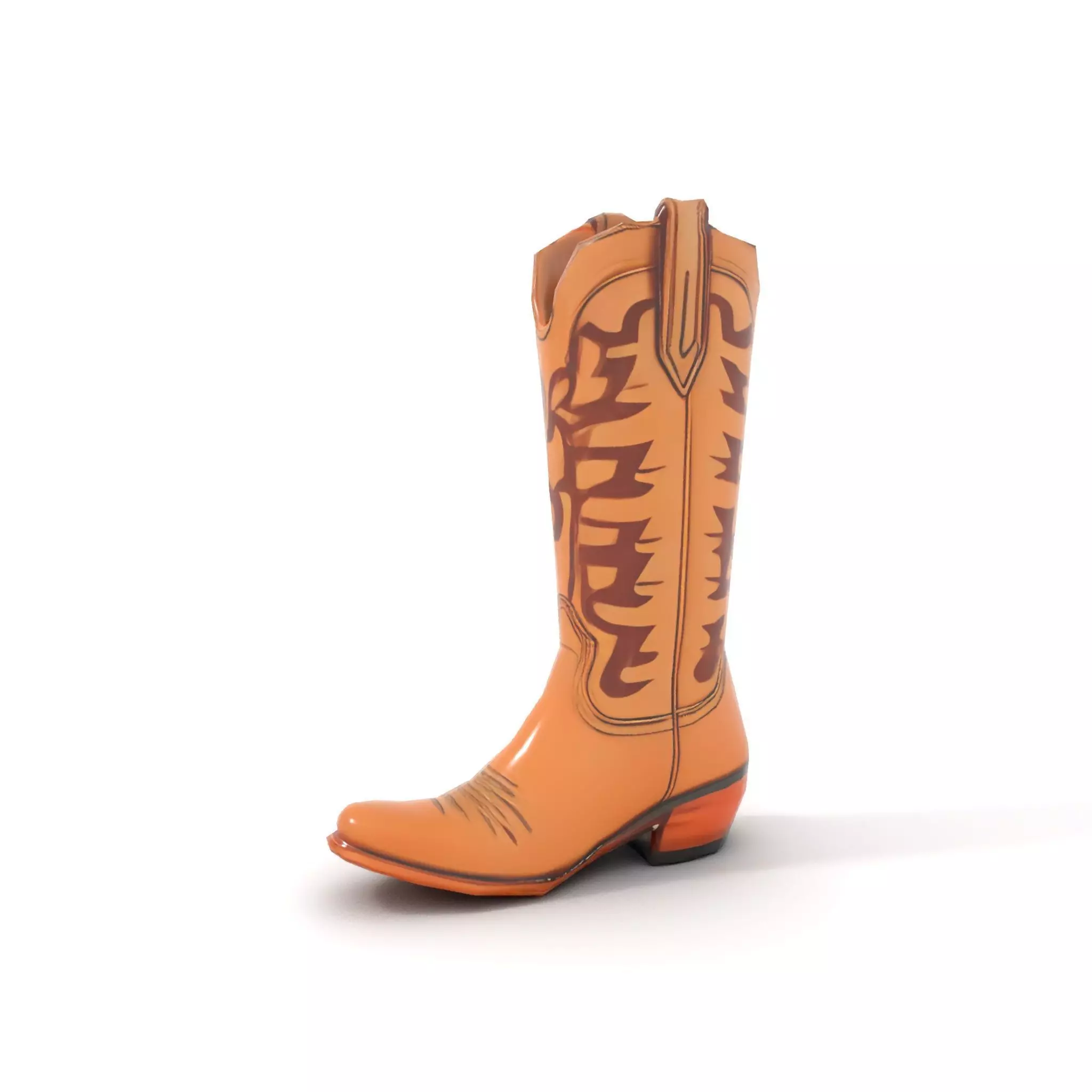 Cowboy Boot with Embroidery Model Pack Low-poly 3D model_17