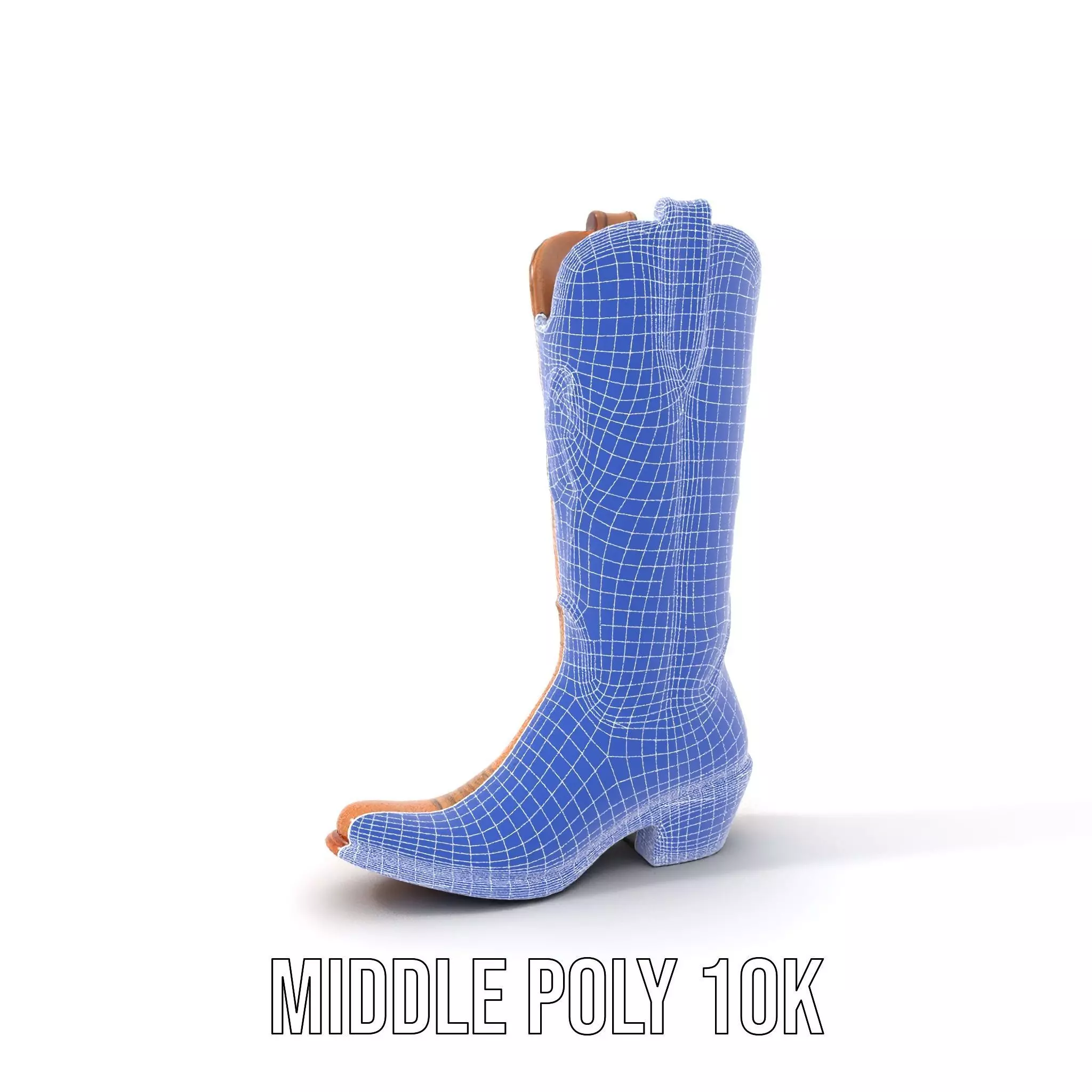 Cowboy Boot with Embroidery Model Pack Low-poly 3D model_22