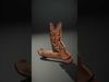 Cowboy Boot with Embroidery Model Pack Low-poly 3D model_2