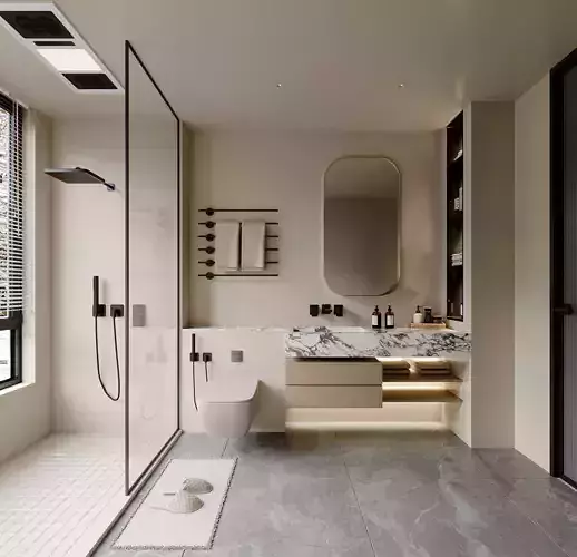 modern bathroom interior scenes 33