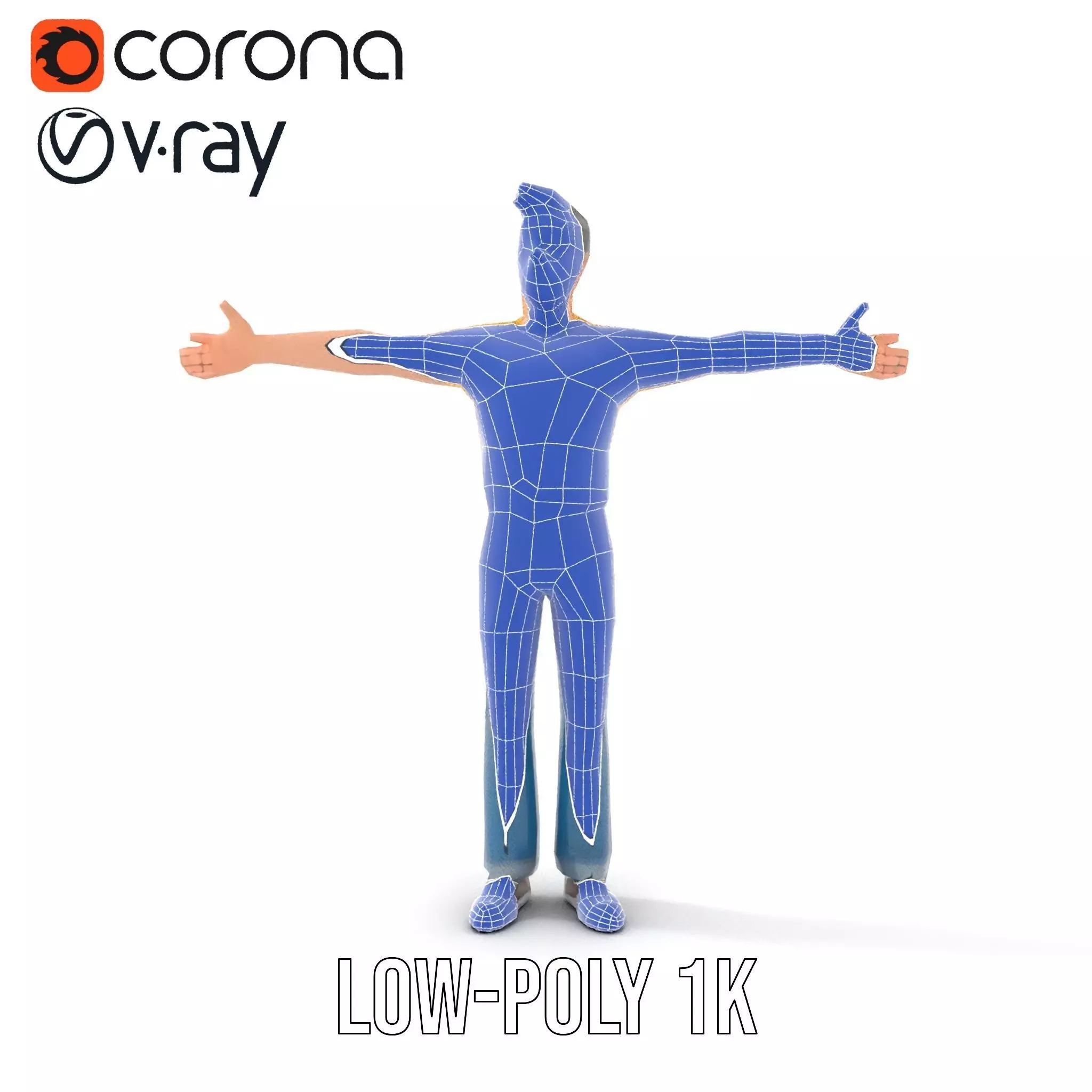 Casual Character Model Pack with Vibrant Attire Low-poly 3D model_32