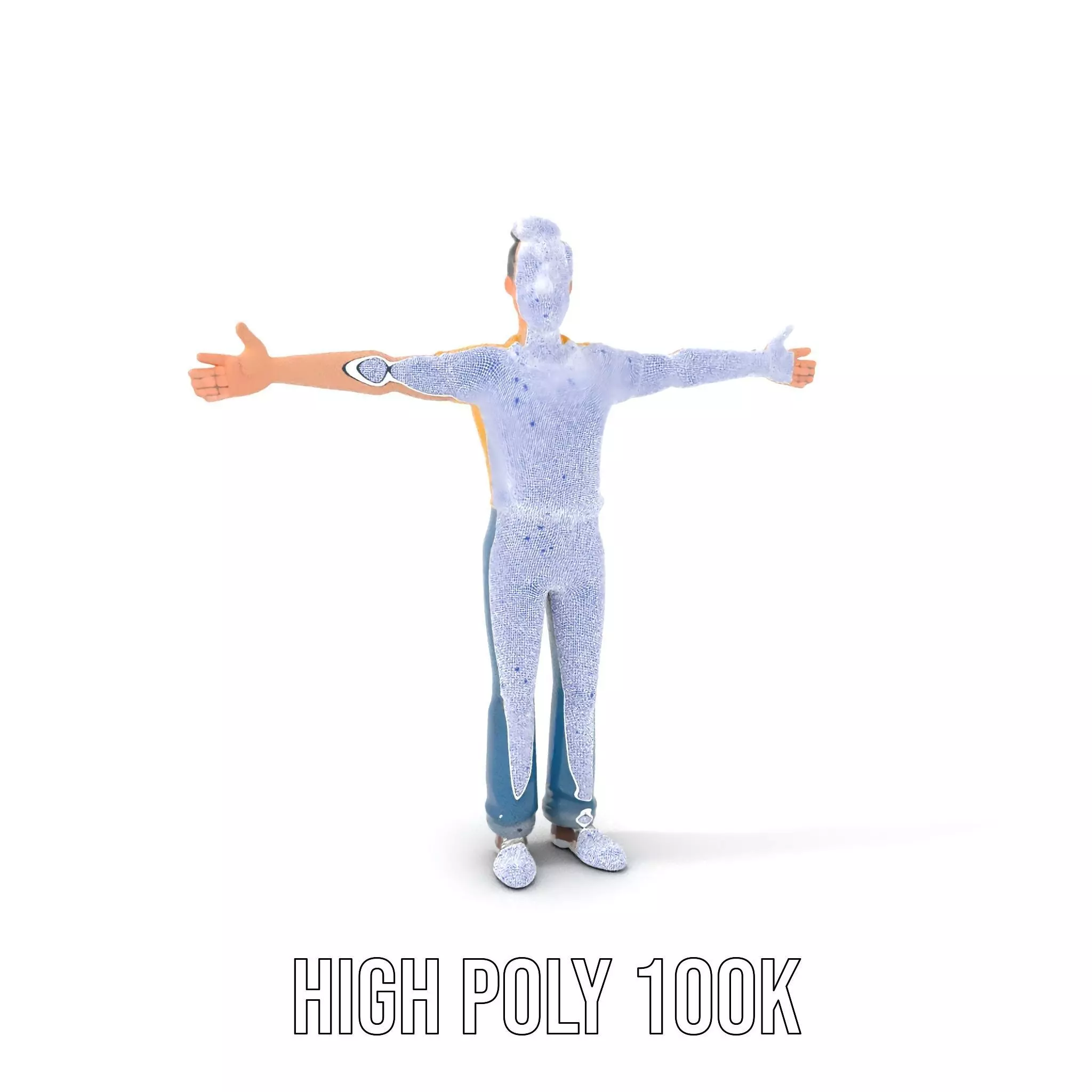 Casual Character Model Pack with Vibrant Attire Low-poly 3D model_5