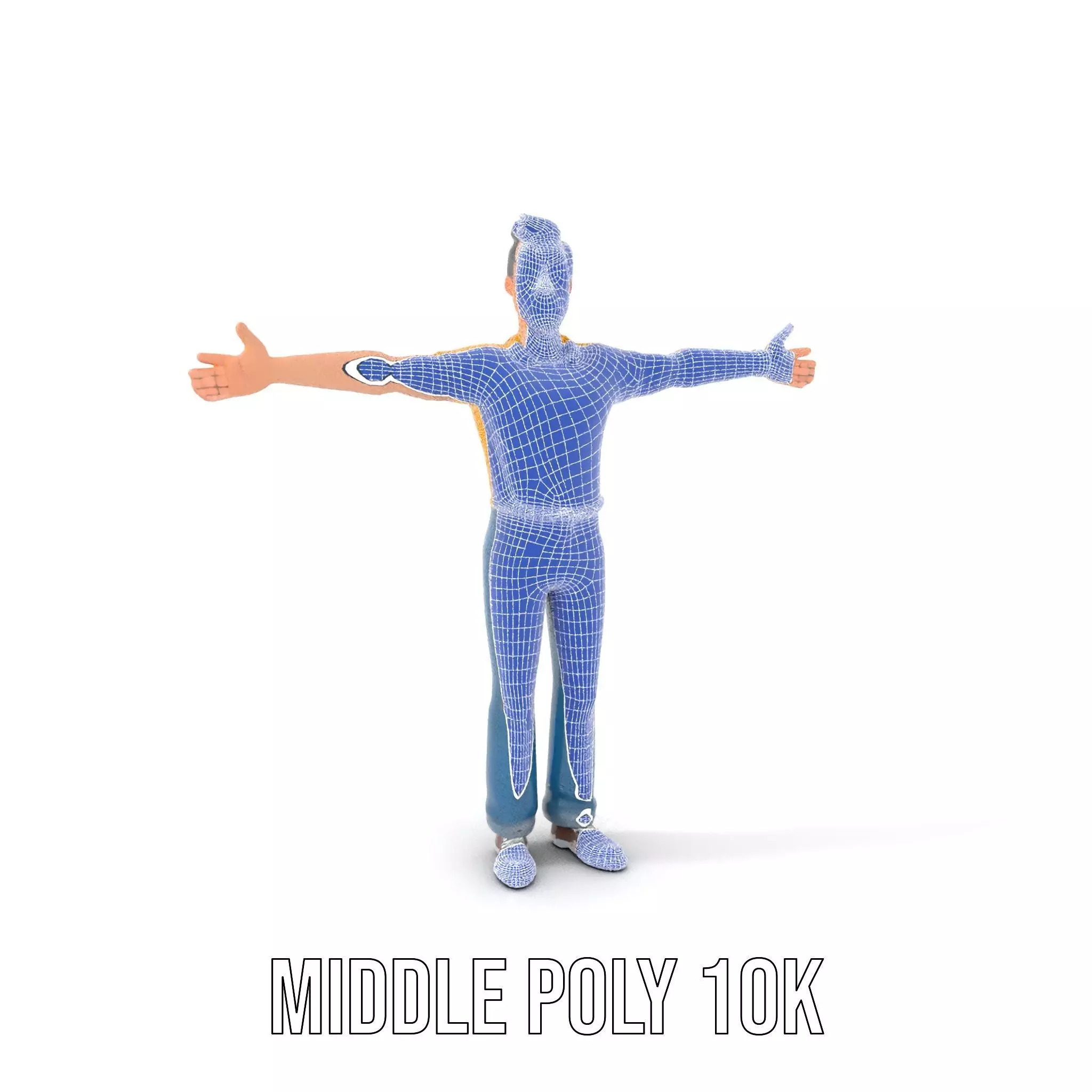 Casual Character Model Pack with Vibrant Attire Low-poly 3D model_14