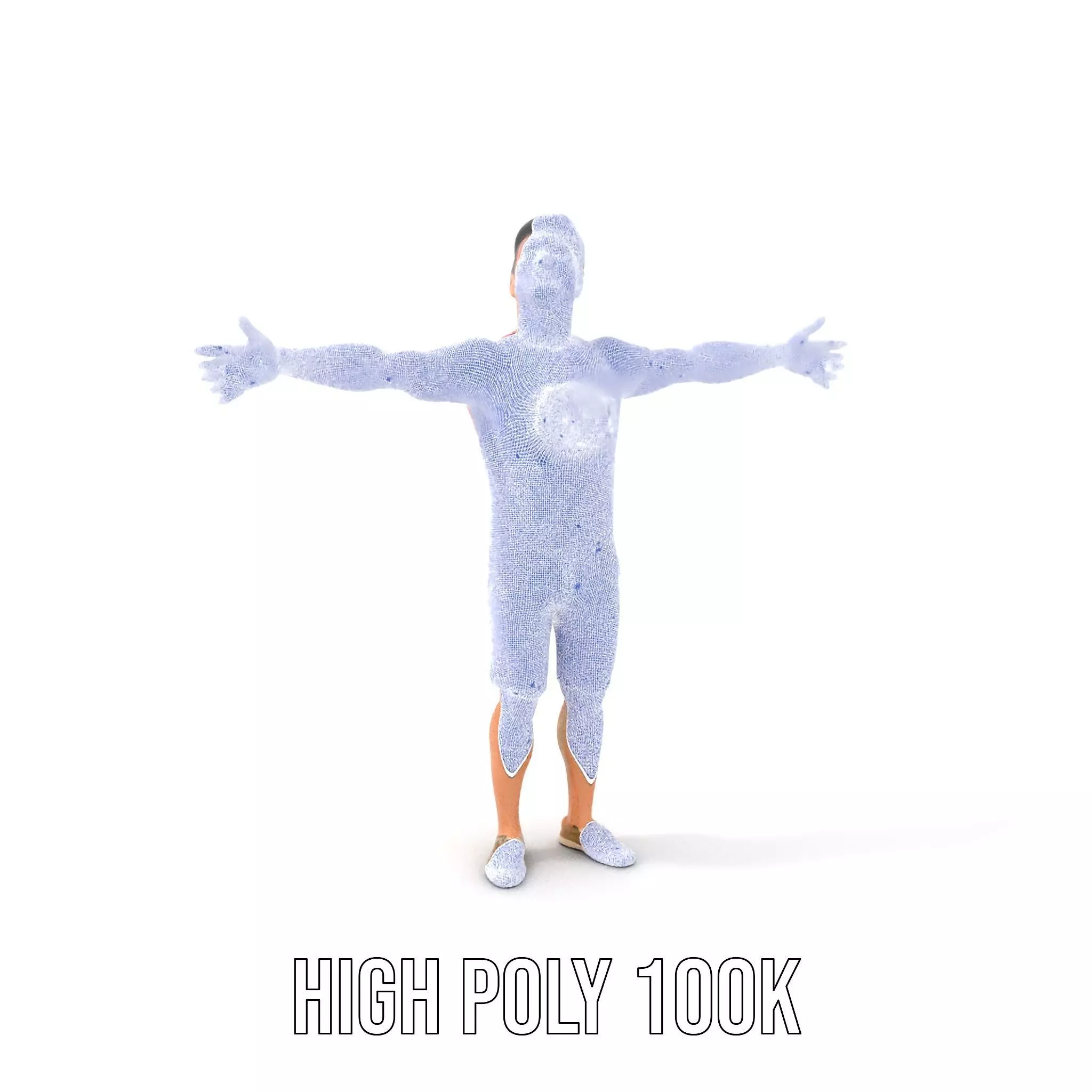 Casual Male Character Model Pack with Open Arms Pose Low-poly 3D model_5