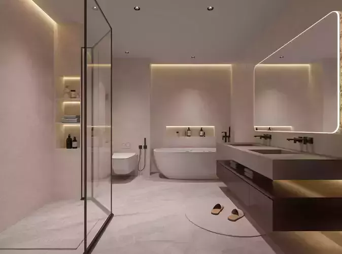 modern bathroom interior scenes 53