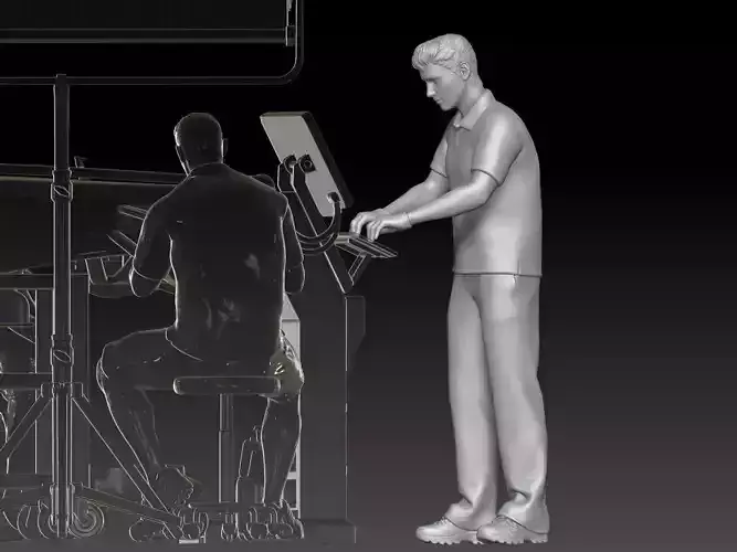 mechanic 3 at work in the garage during the Formula 1