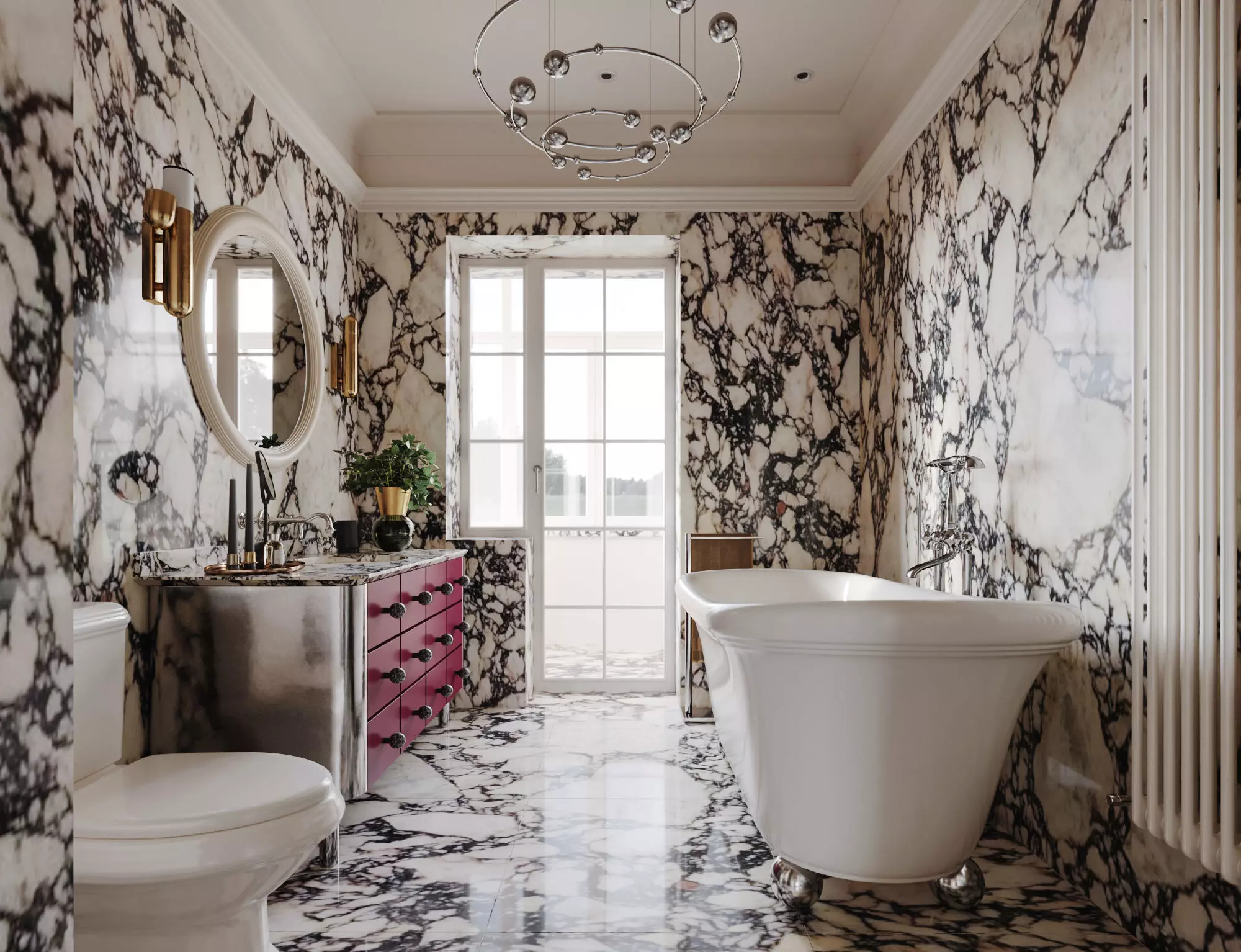 luxury bathroom interior scenes 59 3D model