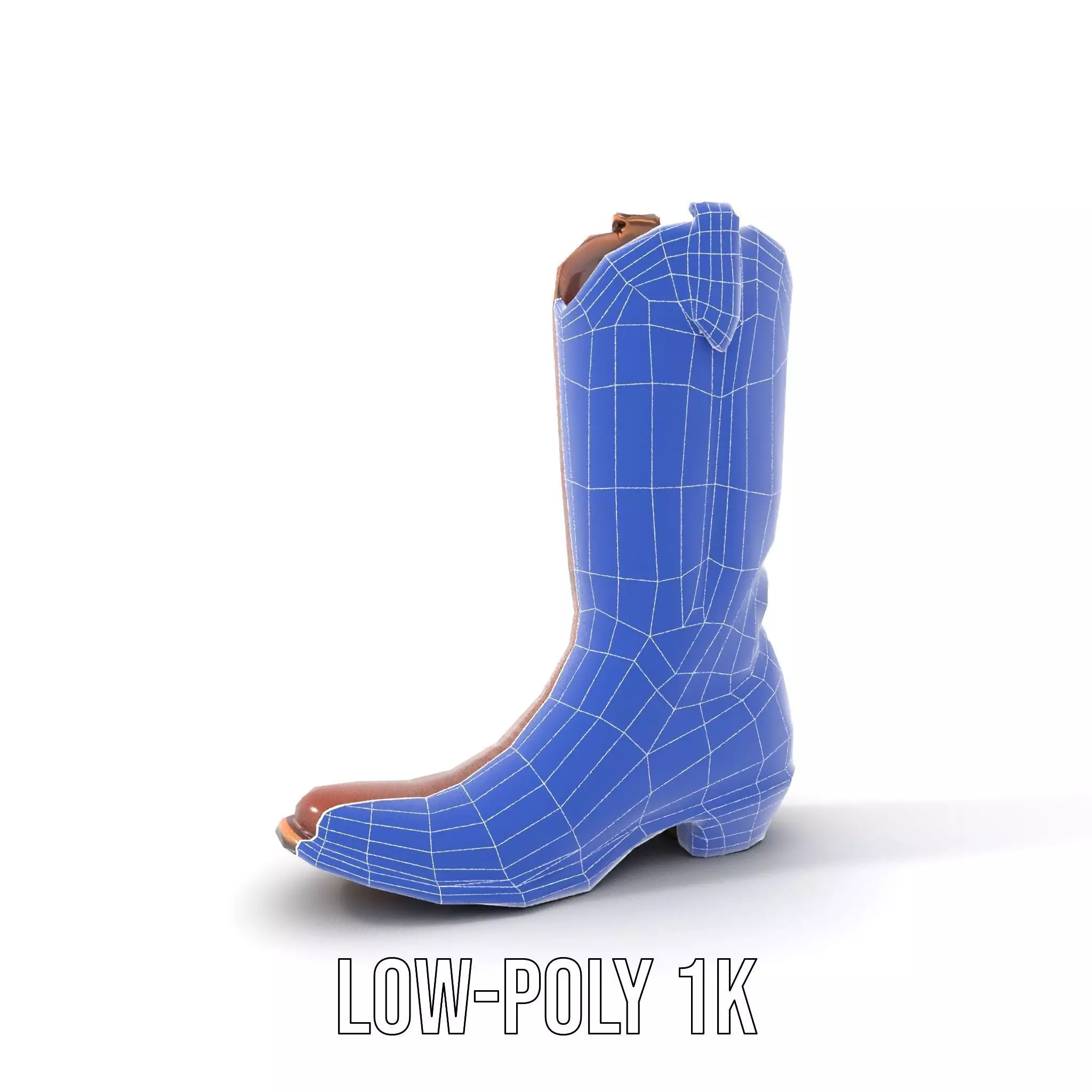 Western Cowboy Boot Model Pack Stylish Leather Design Low-poly 3D model_13