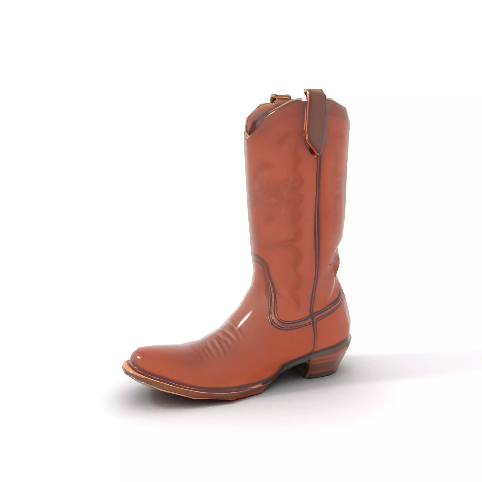 Western Cowboy Boot Model Pack Stylish Leather Design Low-poly 3D model_8