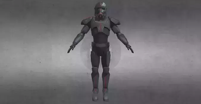 Hunter Bad Batch Low-poly 3D model