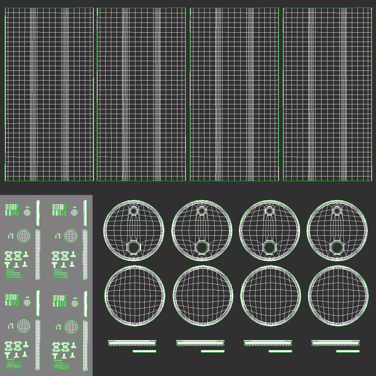 Barrels on Pallet Low-poly 3D model_9