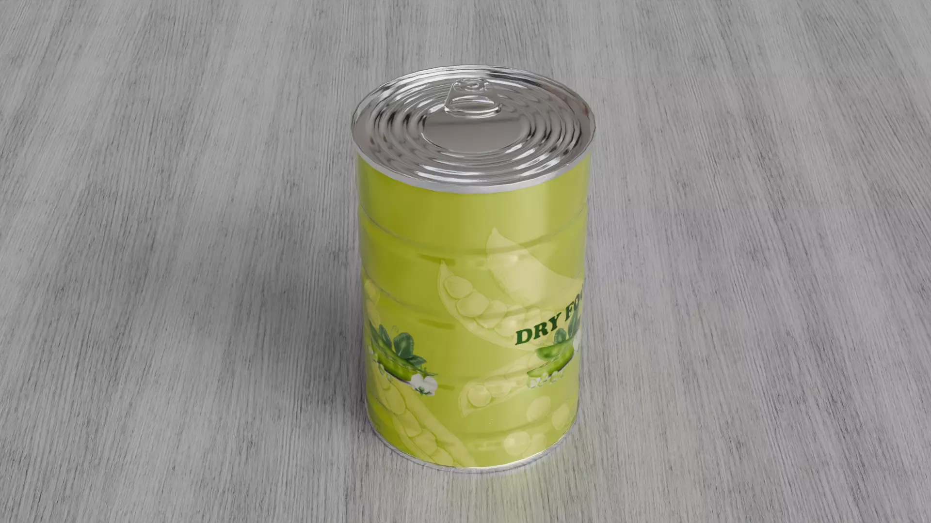 Aluminium Food can  or Vaccum Tin can Low-poly 3D model_0