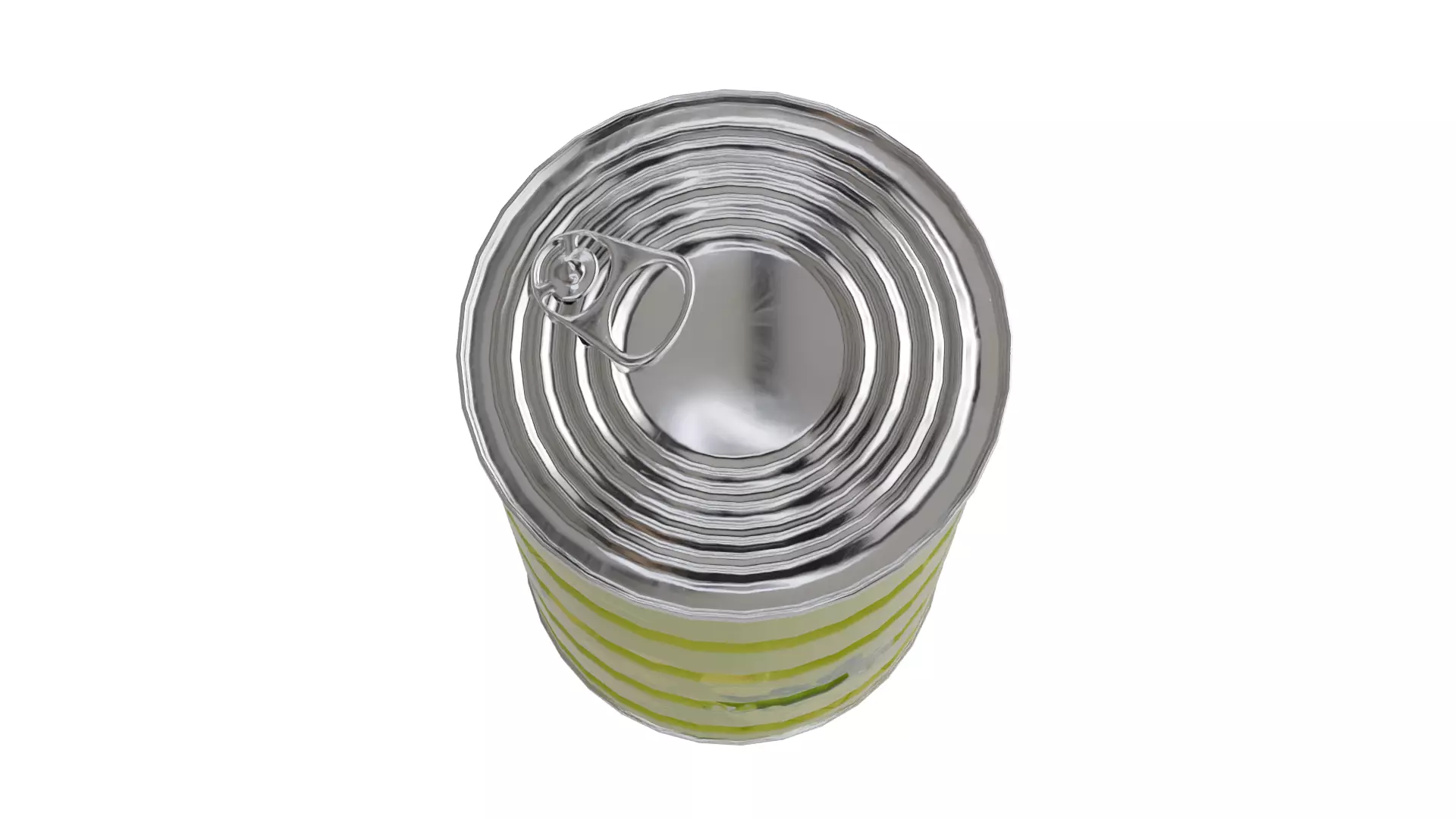 Aluminium Food can  or Vaccum Tin can Low-poly 3D model_6