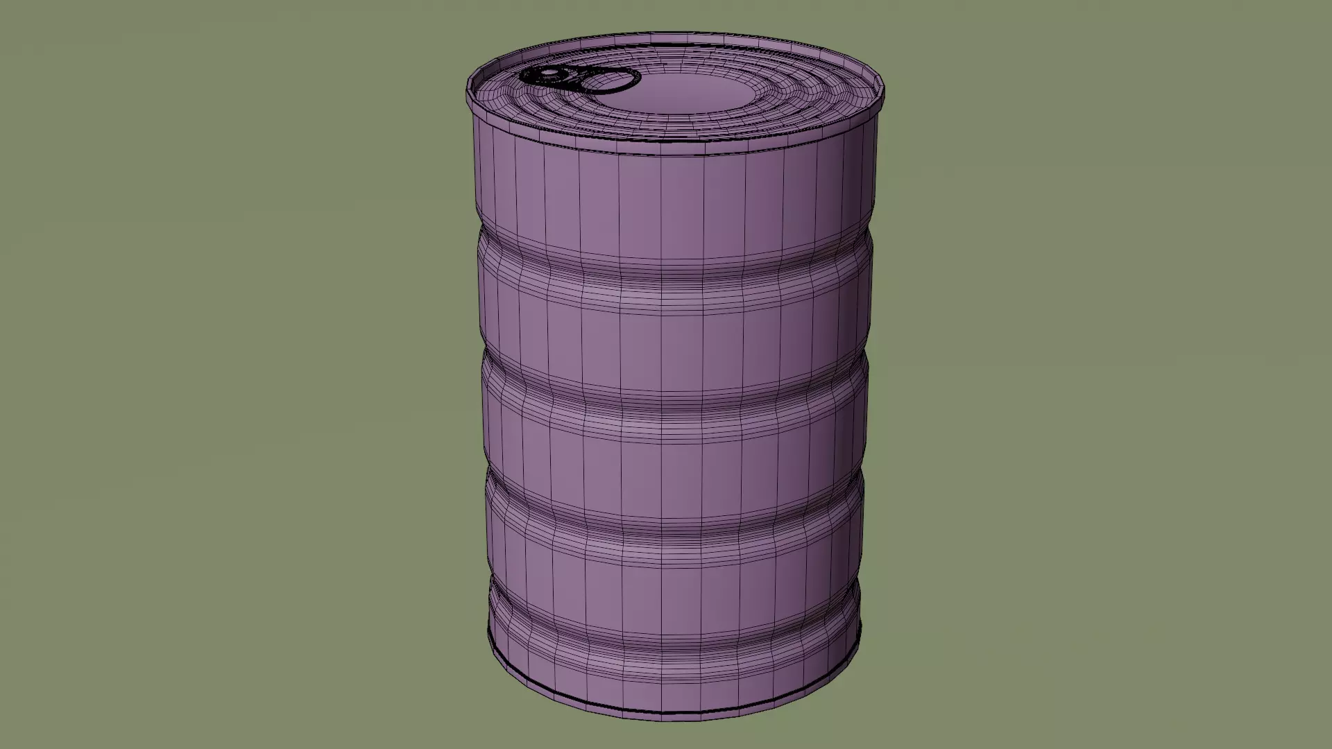 Aluminium Food can  or Vaccum Tin can Low-poly 3D model_7