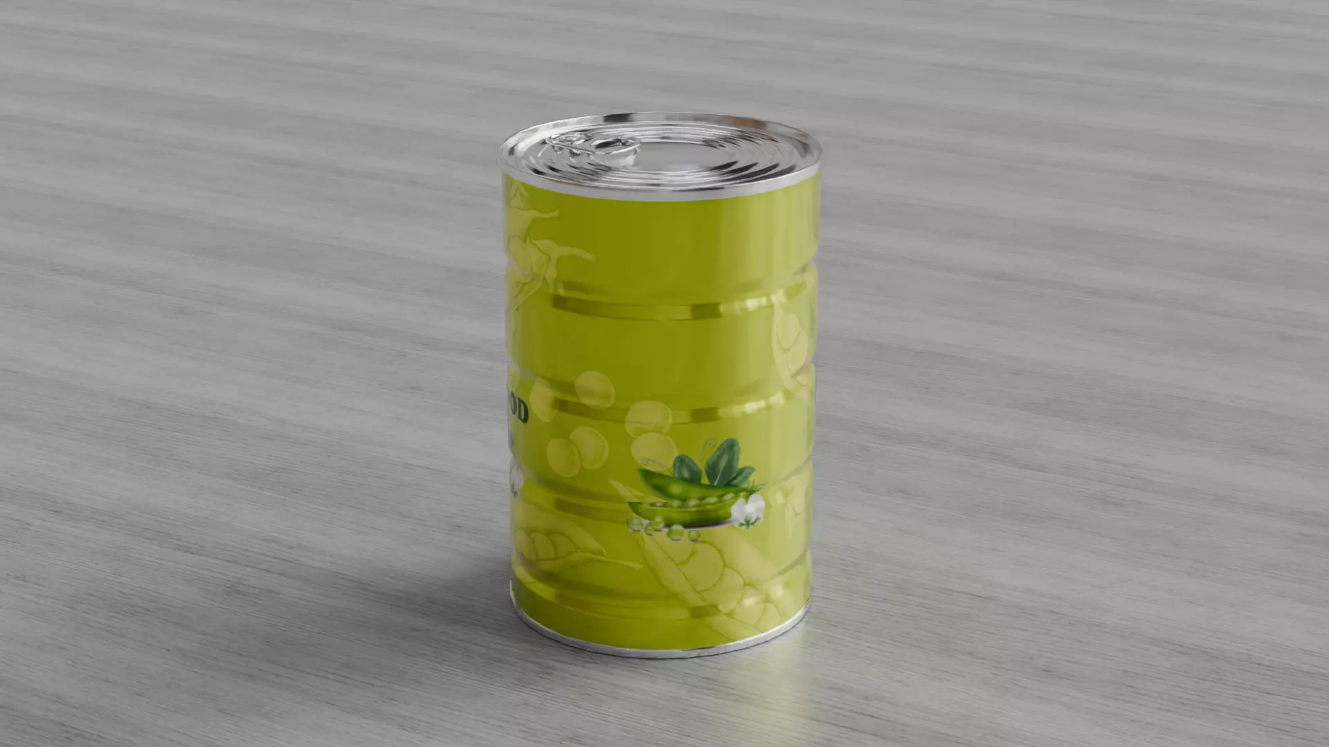 Aluminium Food can  or Vaccum Tin can Low-poly 3D model_3