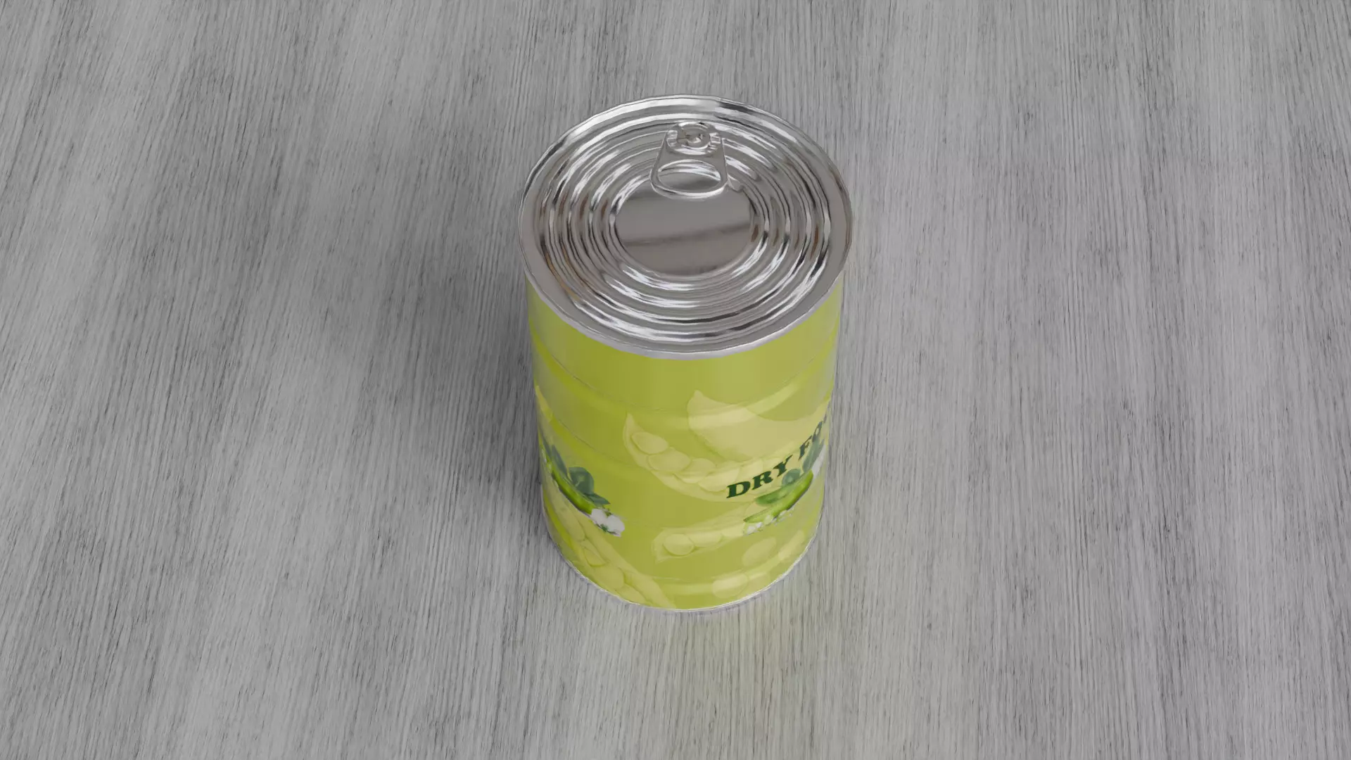 Aluminium Food can  or Vaccum Tin can Low-poly 3D model_2
