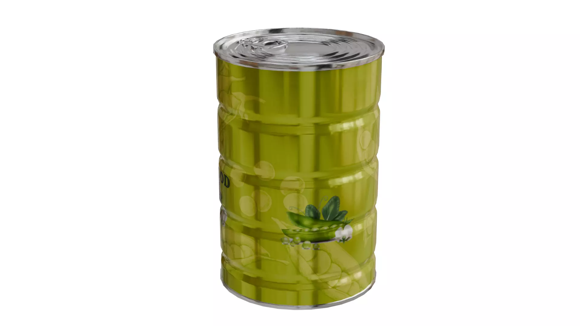 Aluminium Food can  or Vaccum Tin can Low-poly 3D model_5