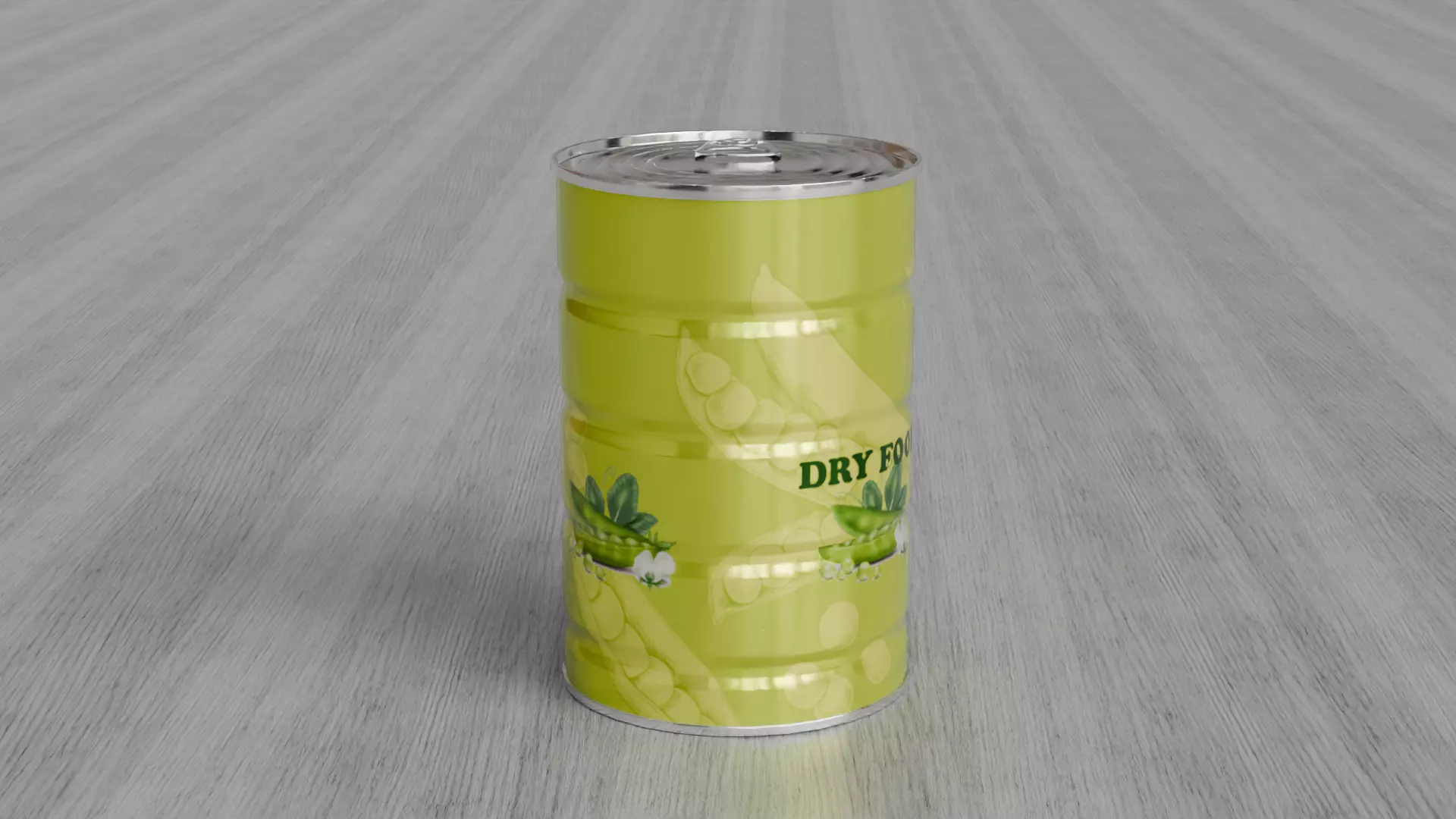 Aluminium Food can  or Vaccum Tin can Low-poly 3D model_1