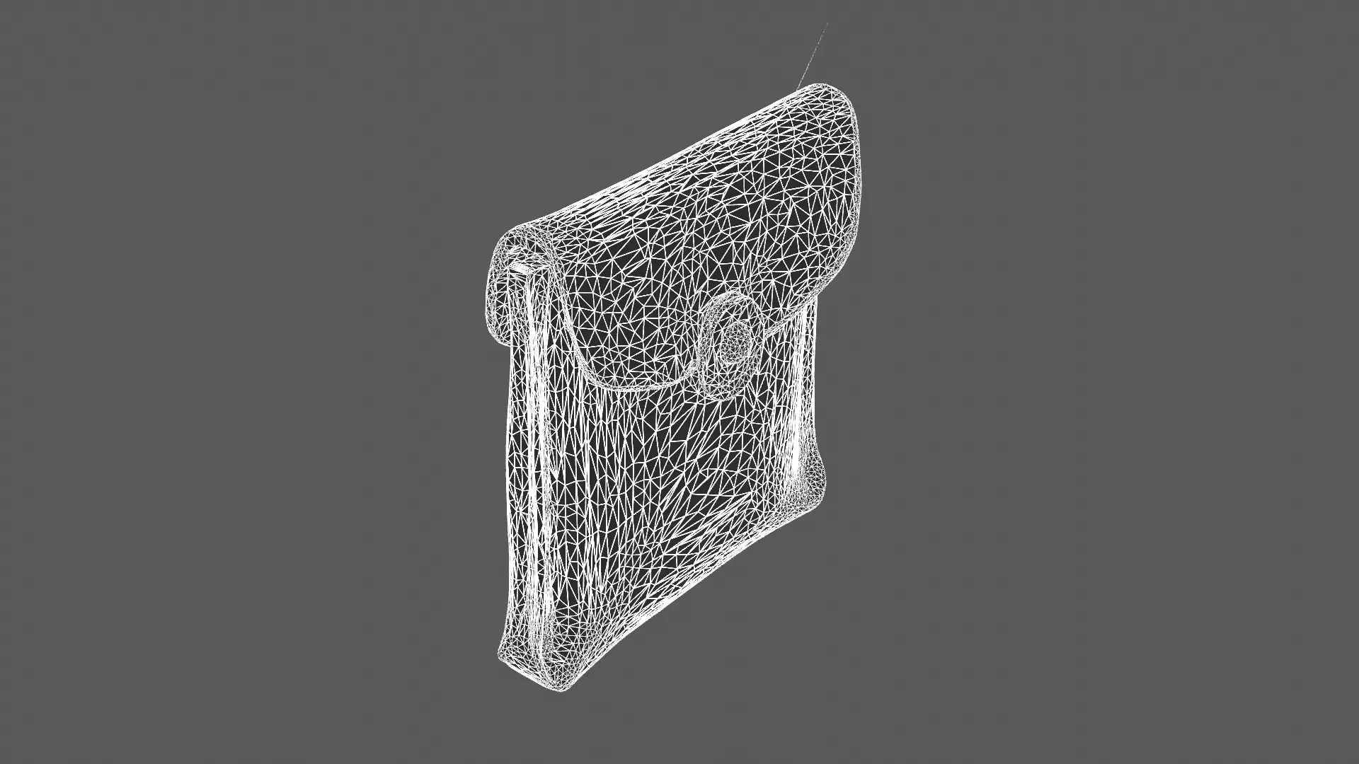 Elegant Leather Pouch 3D Model 3D model_8