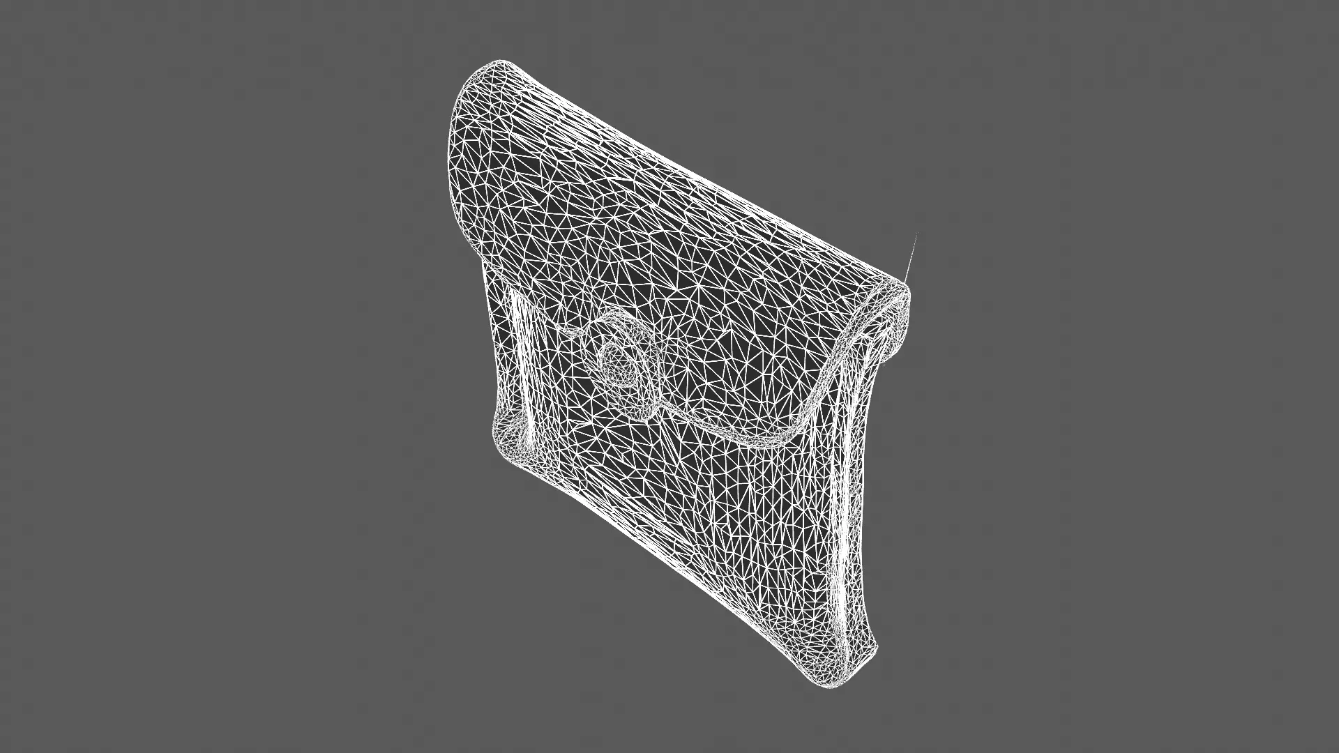 Elegant Leather Pouch 3D Model 3D model_9