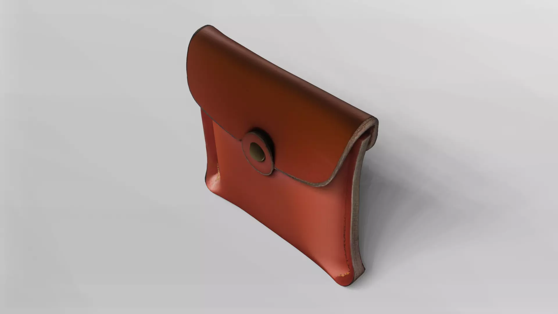 Elegant Leather Pouch 3D Model 3D model_4