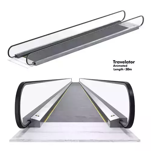 Travelator animated 3D model