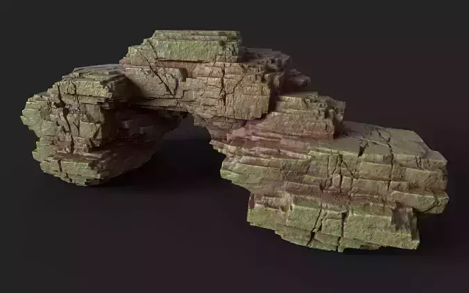 Cliff Rock with Multiple Textures 002