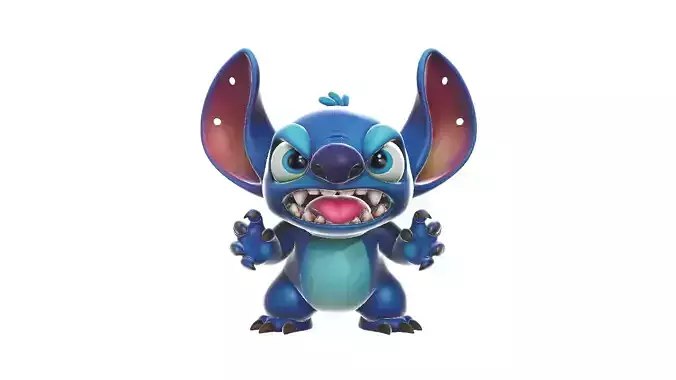  Cute Angry Stitch Figurine