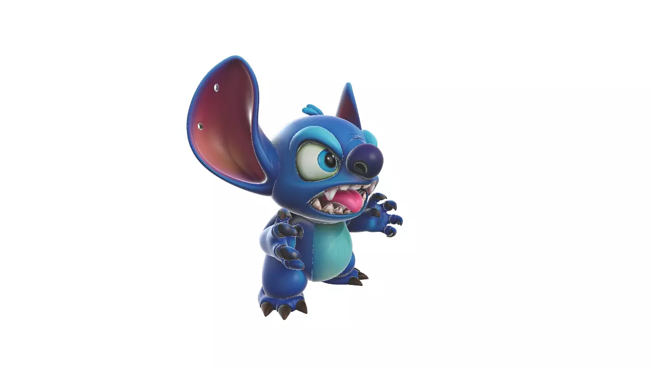 Cute Angry Stitch Figurine 3D print model_3