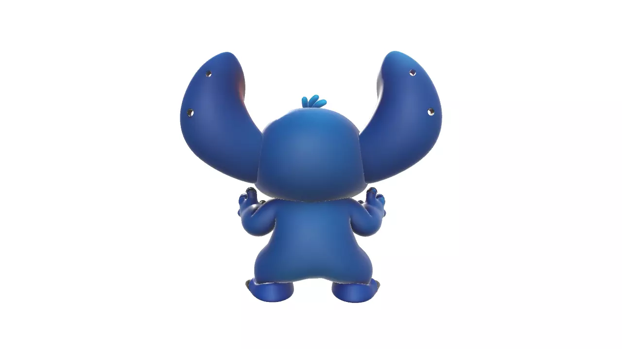 Cute Angry Stitch Figurine 3D print model_2